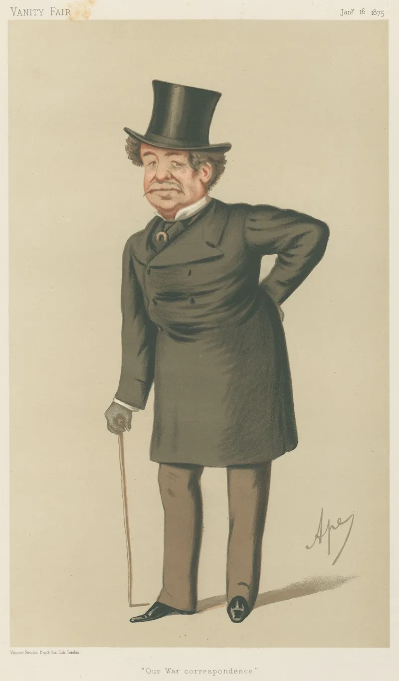 Newspapermen Our War Correspondence Mr William Howard Russell January 16 1875 by Carlo Pellegrini - Canvas Print