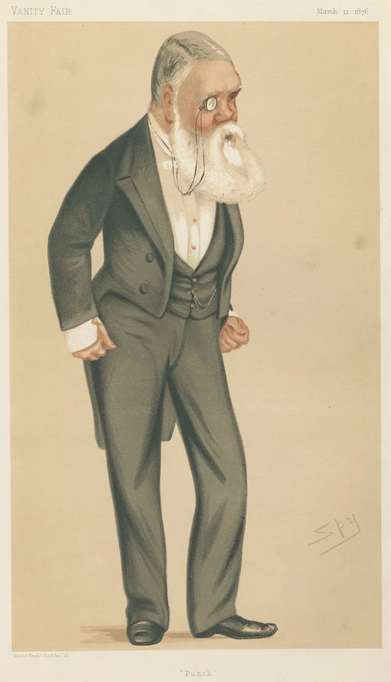 Newspapermen Punch M Ian Taylor March 11 1876 by Leslie Matthew Ward - Canvas Print