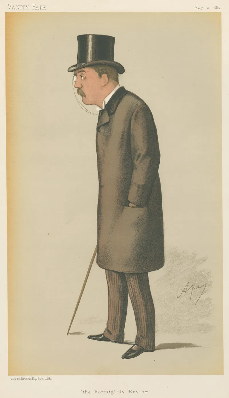 Newspapermen The Fortnightly Review T H S Escott May 2 1885 by Carlo Pellegrini - Canvas Print