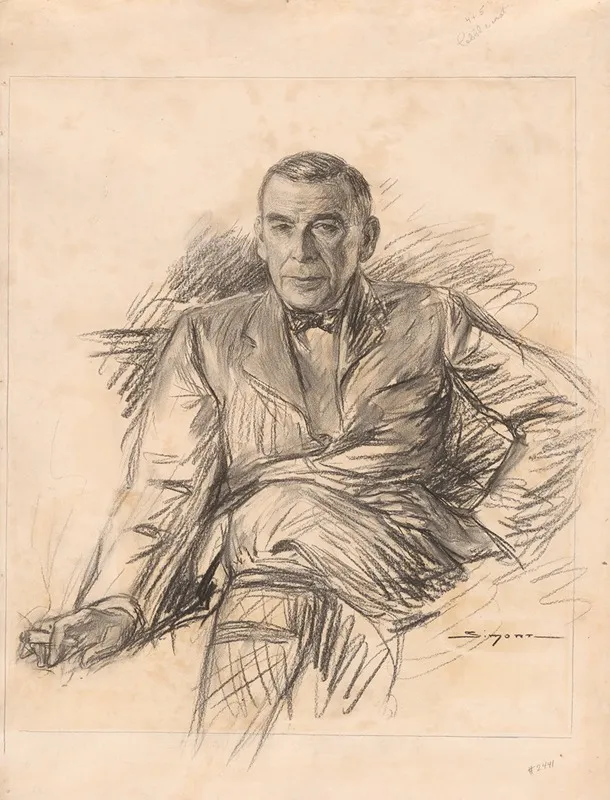 Newton Booth Tarkington by Sebastian Simonet - Canvas Print