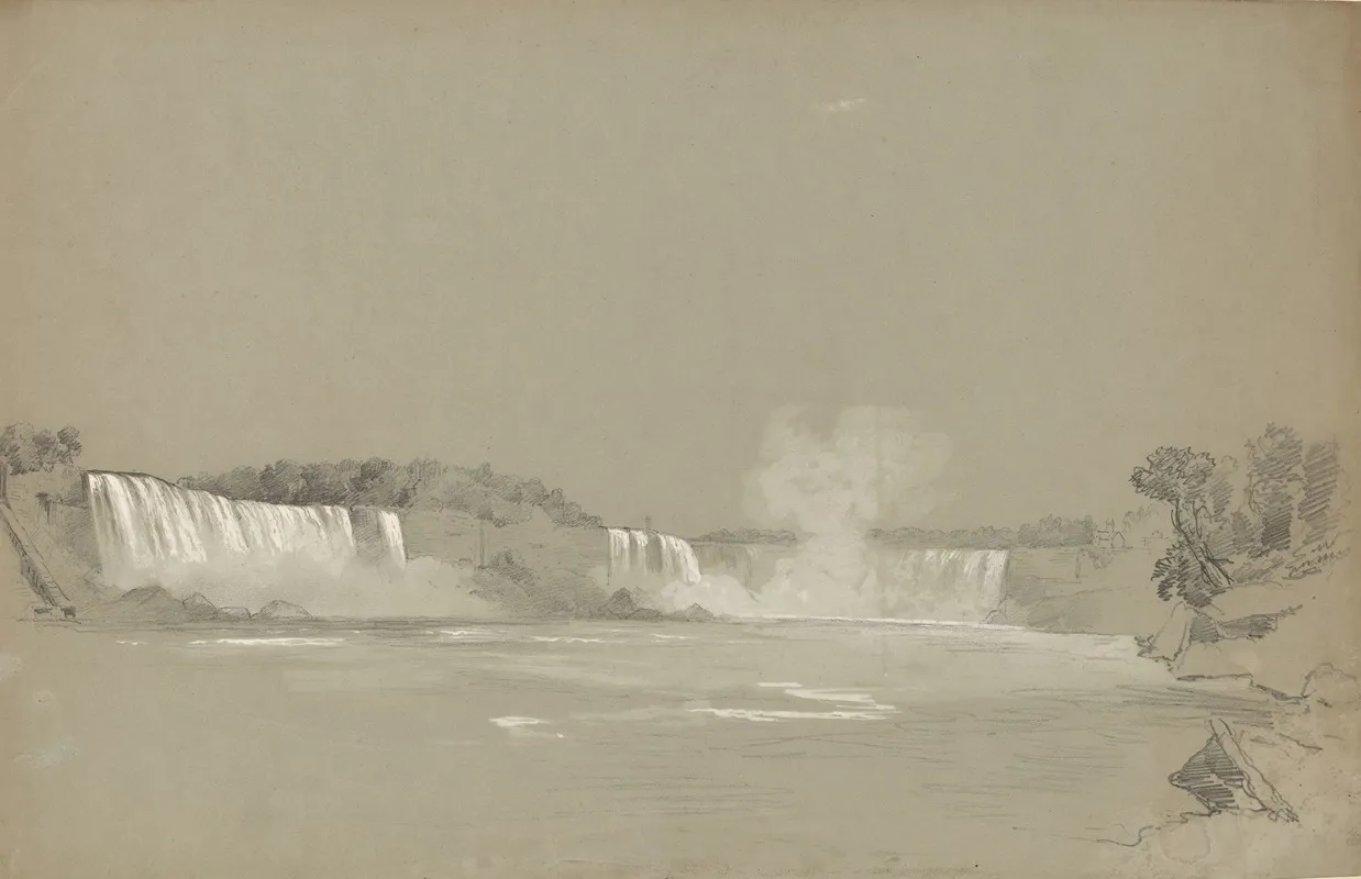 Niagara Falls 2 by Régis François Gignoux - Canvas Print
