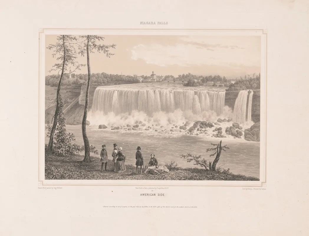 Niagara Falls American Side by Augustus Köllner - Canvas Print