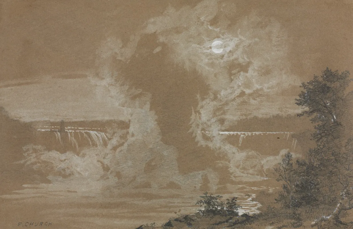 Niagara Falls By Moonlight