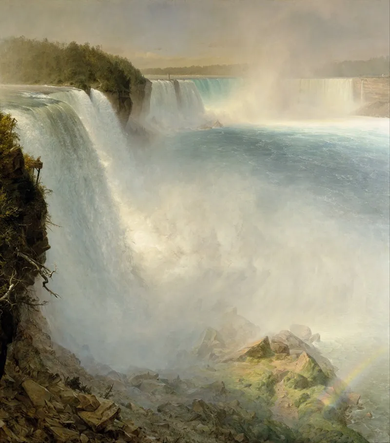 Niagara Falls From The American Side by Frederic Edwin Church - Canvas Print