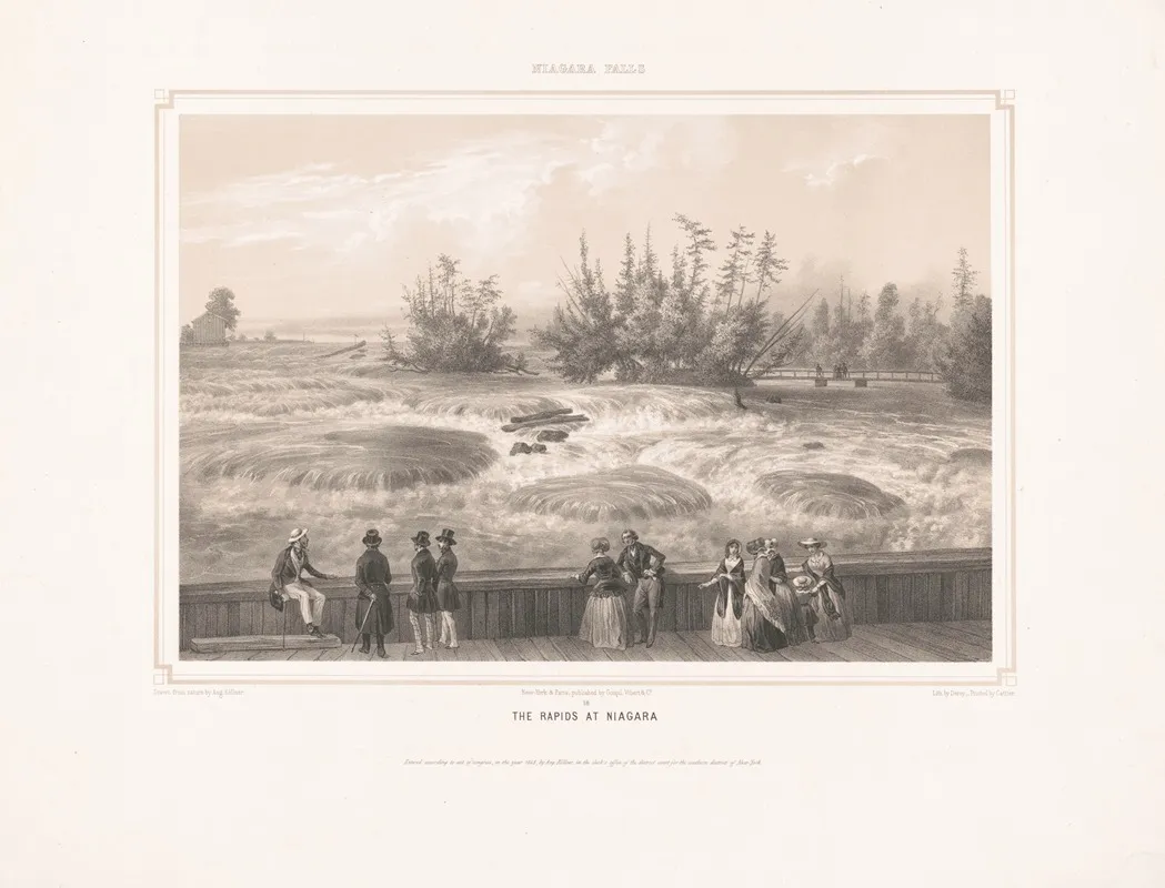 Niagara Falls The Rapids At Niagara by Augustus Köllner - Canvas Print