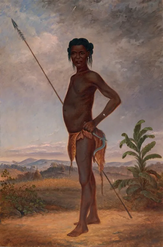 Niam Niam Man by Antonio Zeno Shindler - Canvas Print