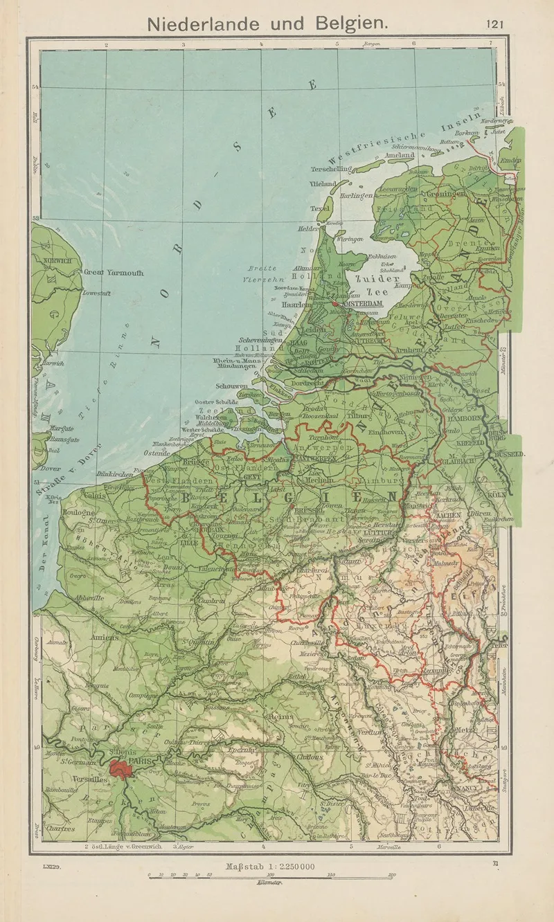 Niederlande‎ ‎und‎ ‎belgien 2 by Carl Diercke - Canvas Print