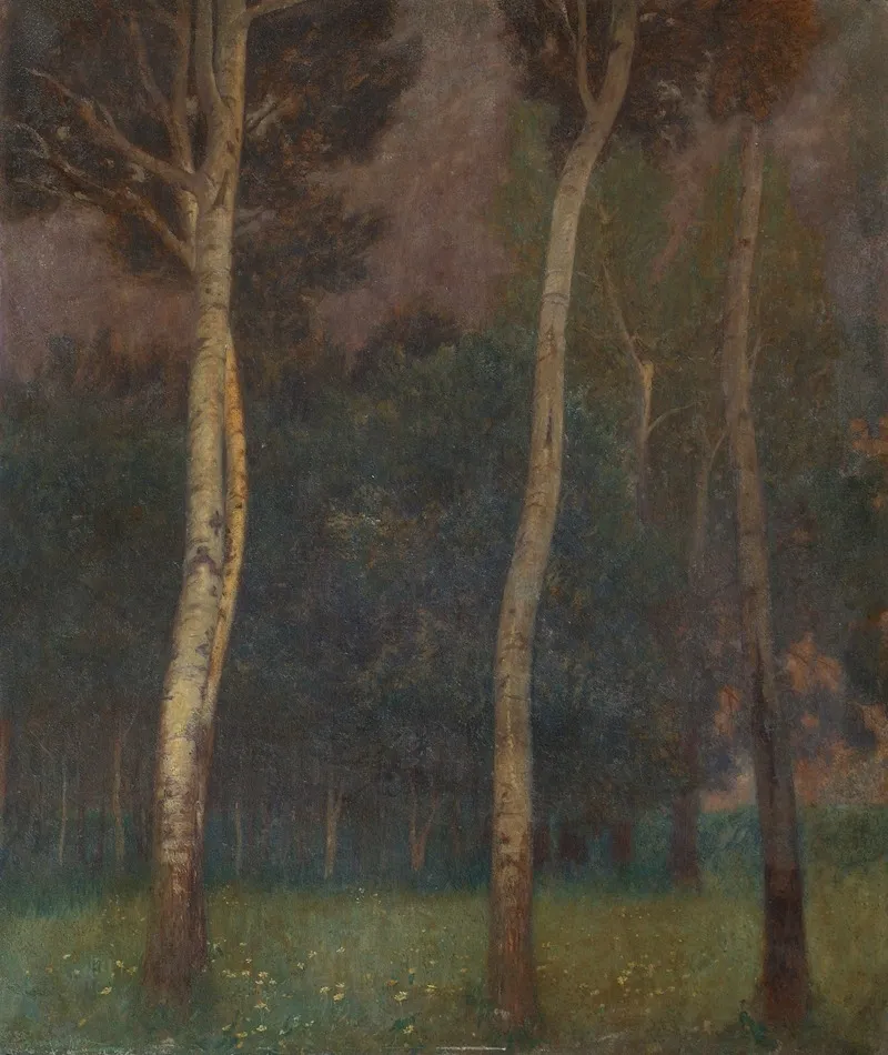 Niederosterreichische Baumlandschaft by Eduard Ameseder - Canvas Print
