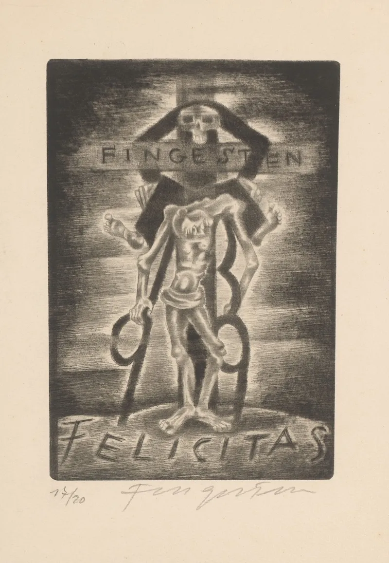 Nieuwjaarswens Van Michel Fingesten by Michel Fingesten - Canvas Print