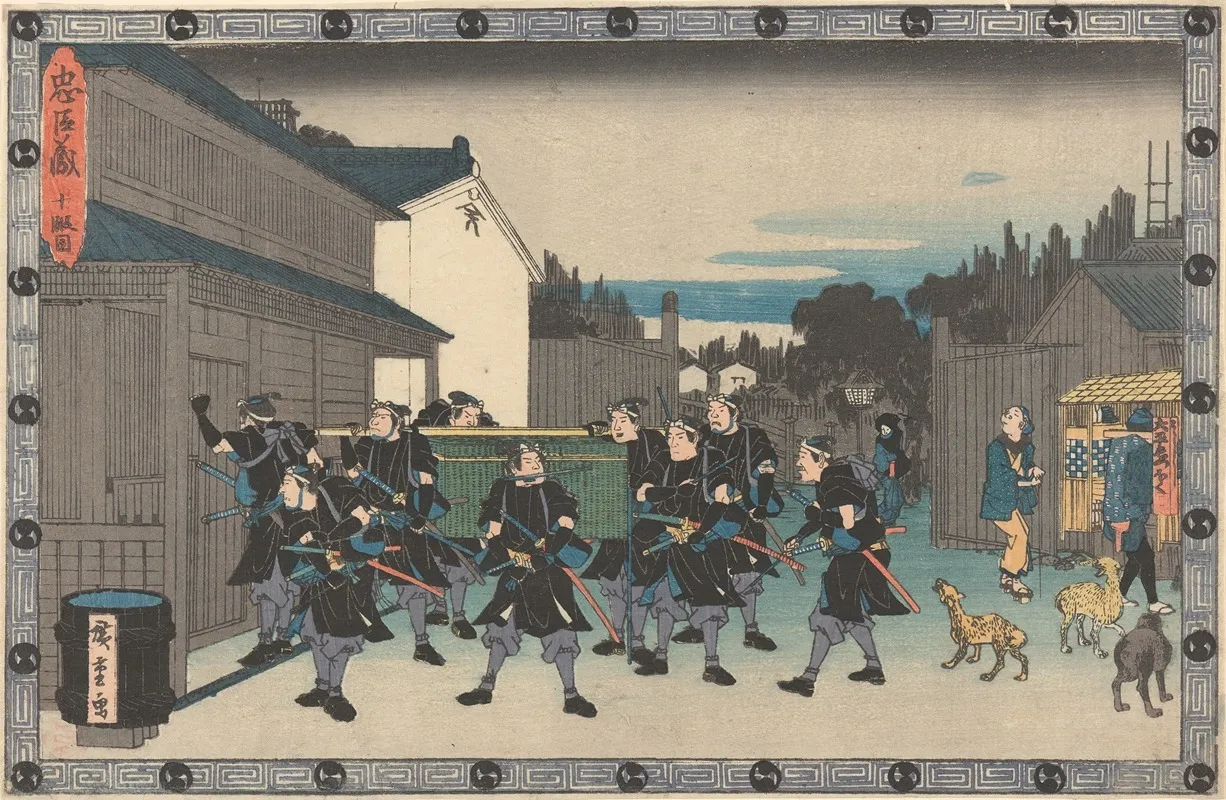 Night Visit To The Armorer by Utagawa Hiroshige - Canvas Print