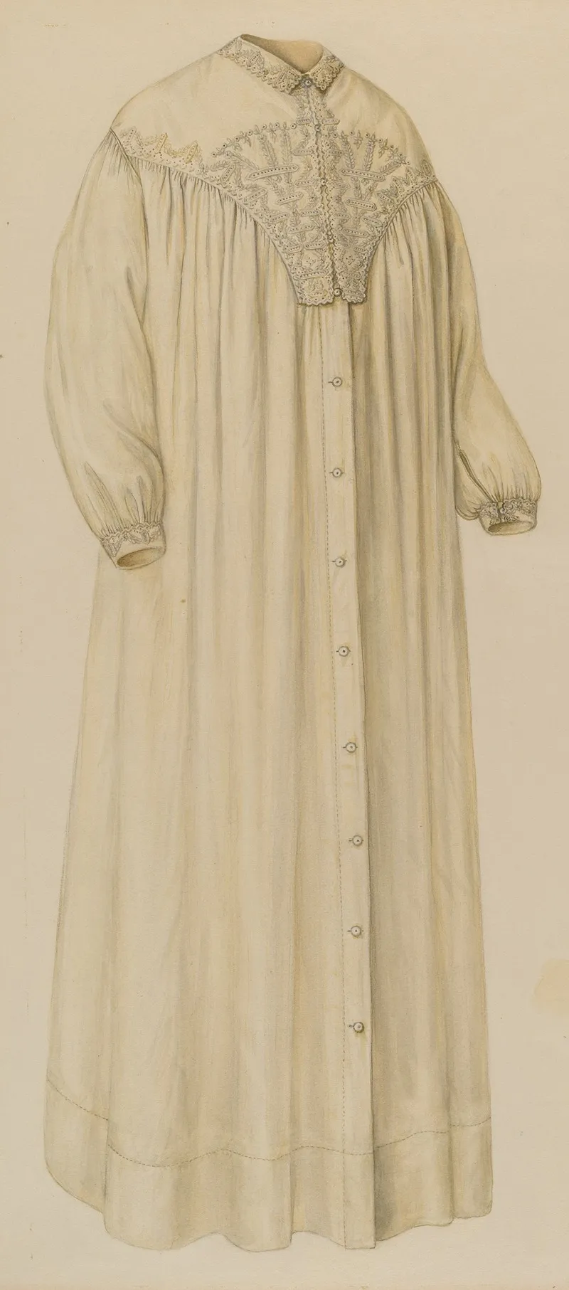 Nightgown 7 by Jean Peszel - Canvas Print