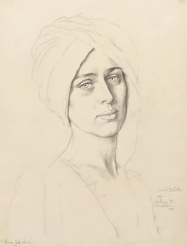 Nina Schishin by Emil Orlik - Canvas Print