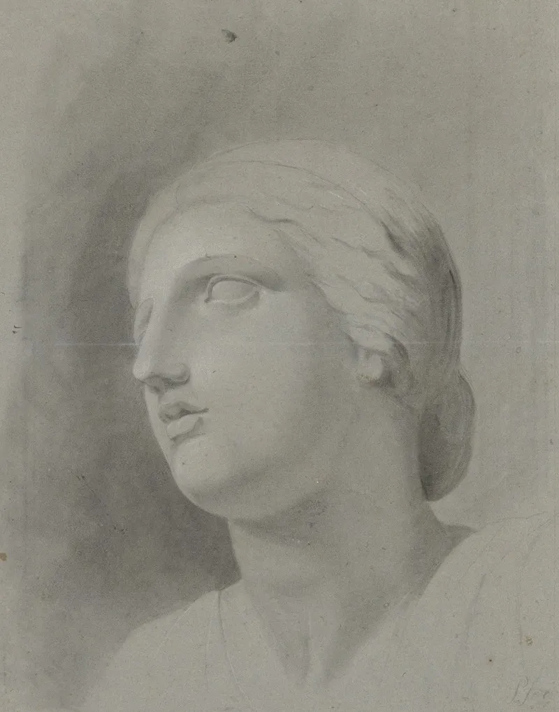 Niobekopf Nach Einem Gipsabguss by Franz Pforr - Canvas Print