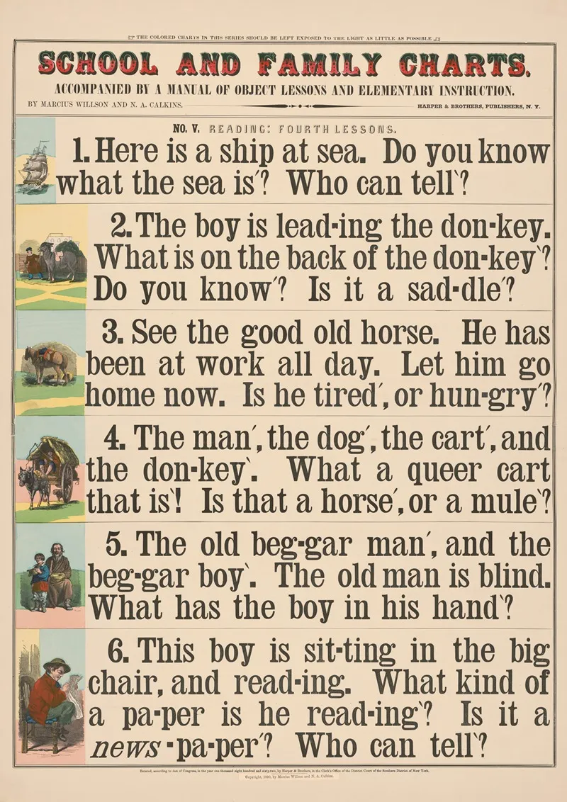 No V Reading by Marcius Willson - Canvas Print