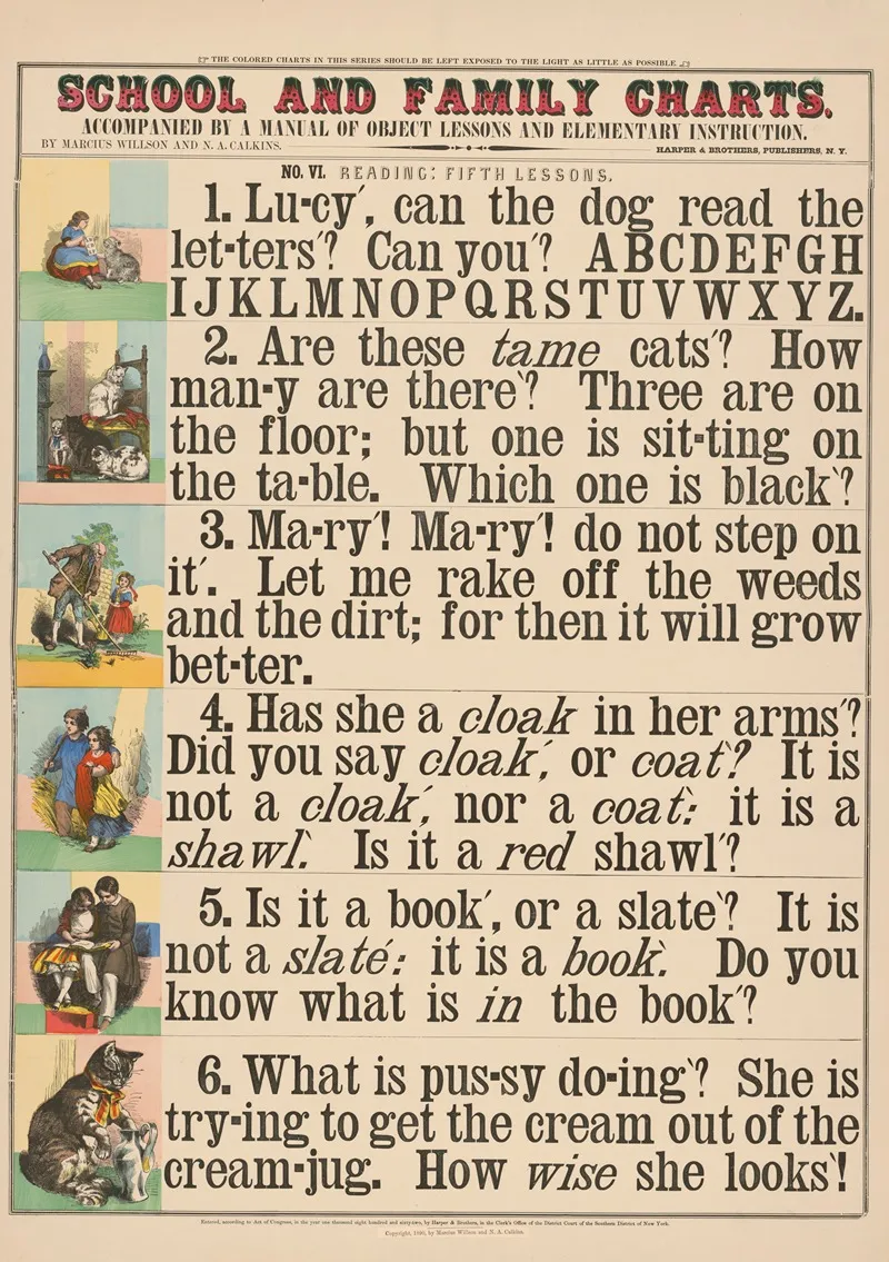 No Vi Reading by Marcius Willson - Canvas Print