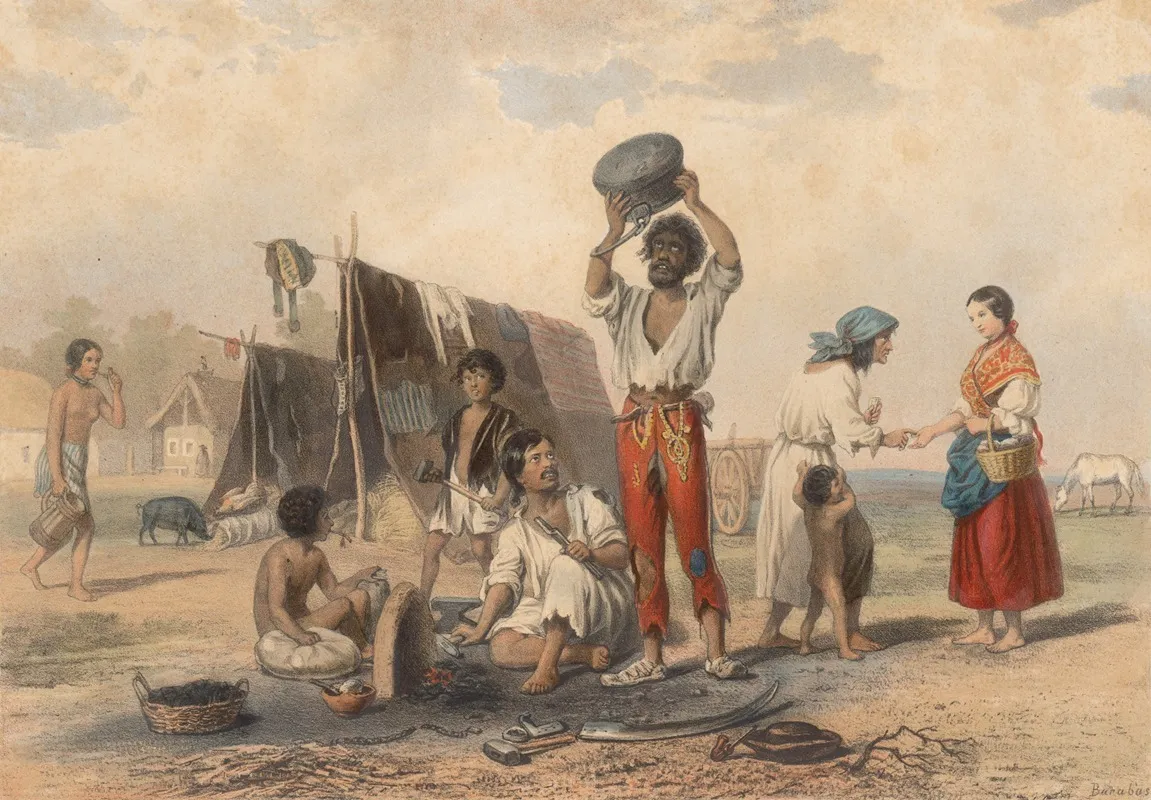 Nomads by Miklós Barabás - Canvas Print