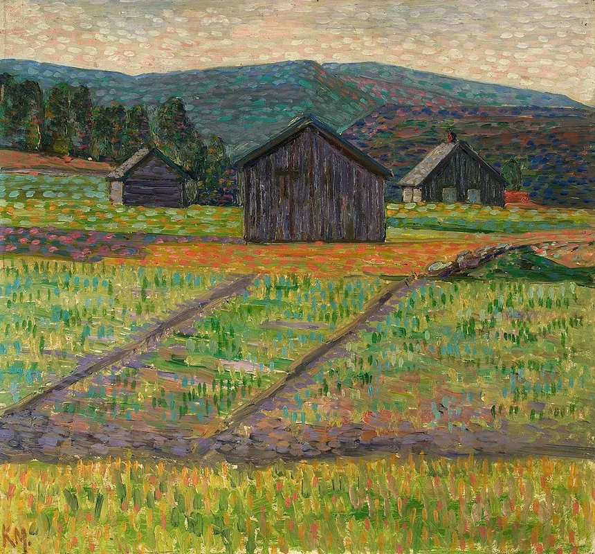 Norra Maastik 2 by Konrad Mägi - Canvas Print