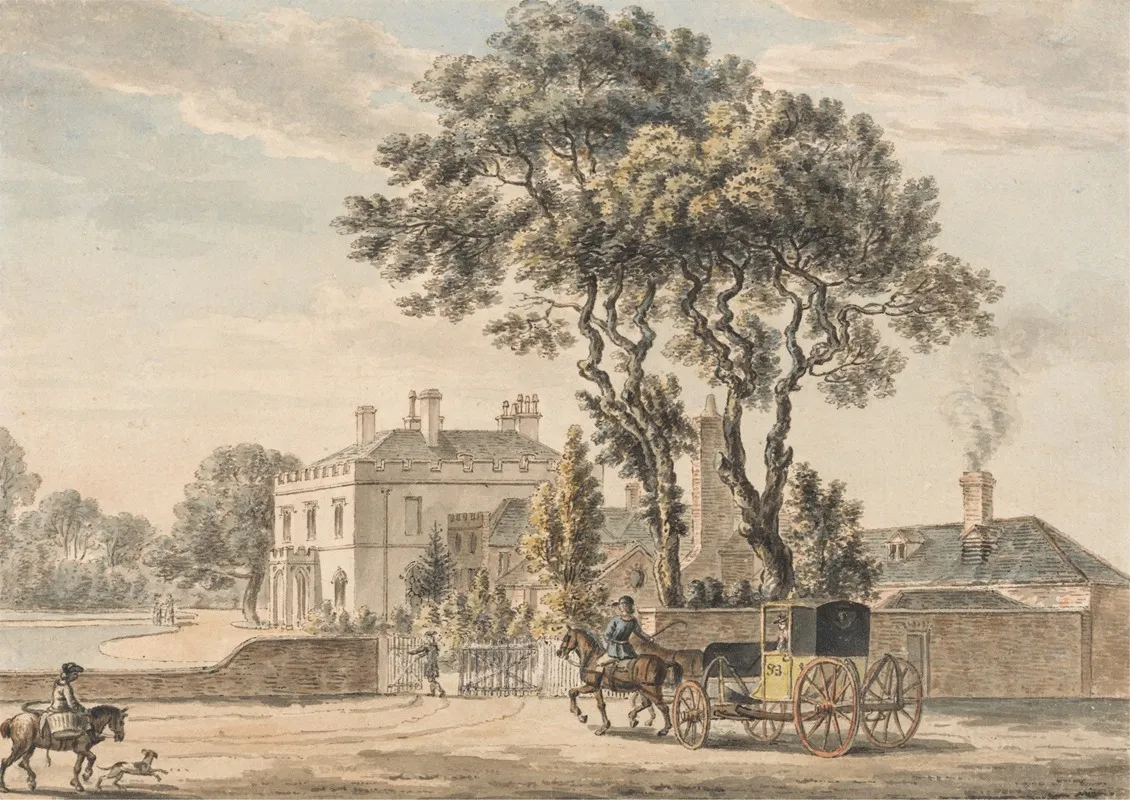 North East View Of Sir John Elvils House On Englefield Green Near Egham In Surrey