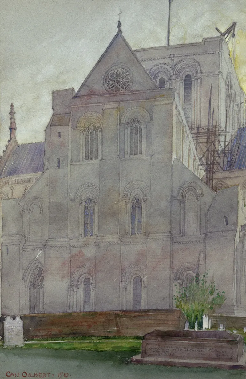 North Transept Winchester Cathedral England by Cass Gilbert - Canvas Print