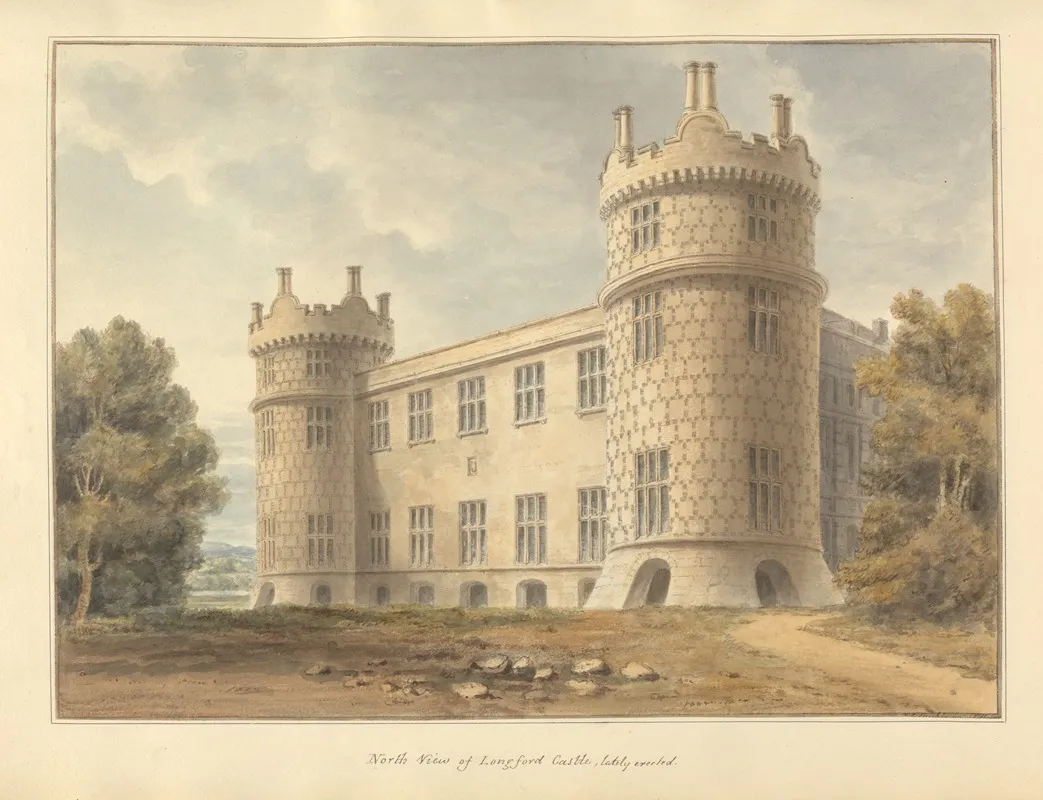 North View Of Longford Castle Lately Erected by John Buckler - Canvas Print