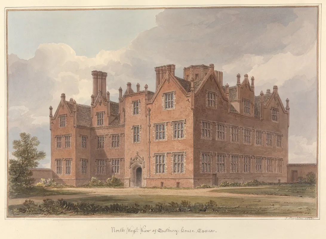 North West View Of Eastbury House Essex by John Buckler - Canvas Print