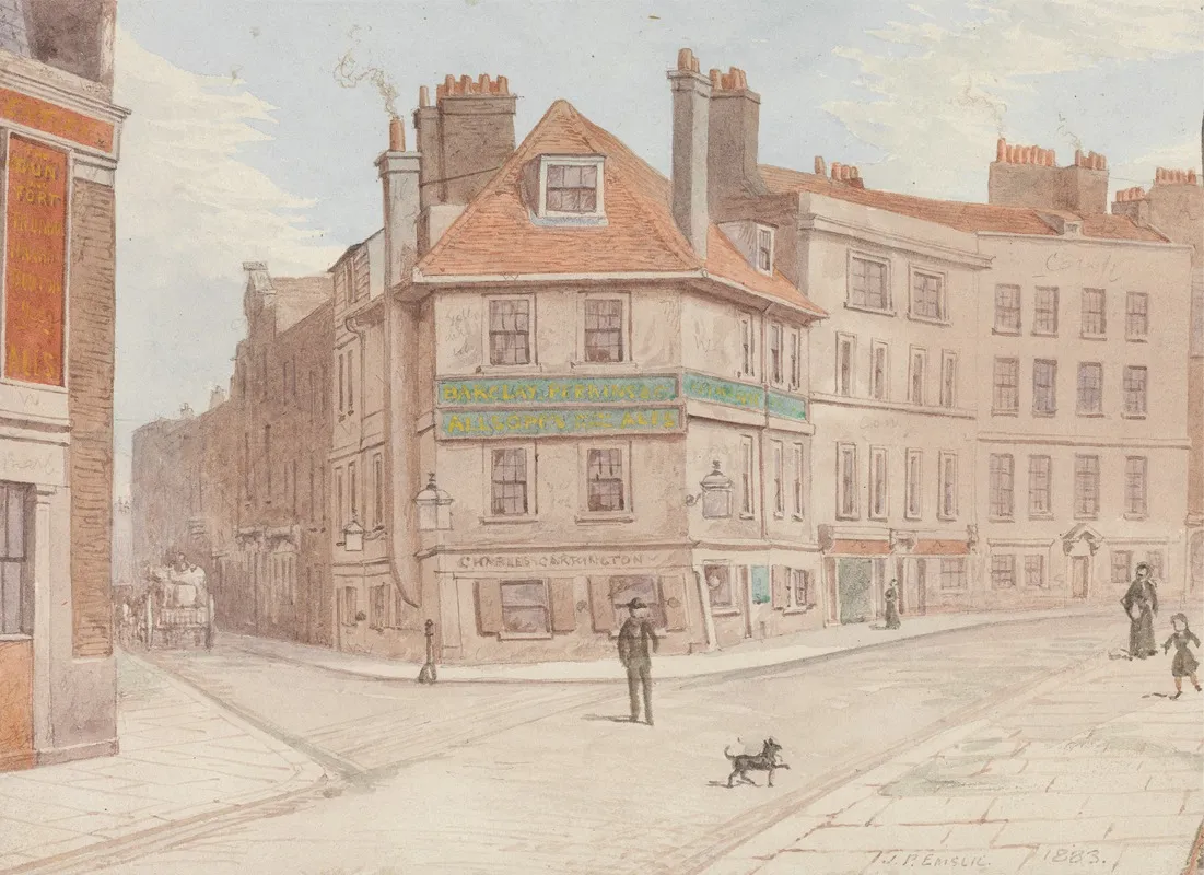 Northumberland Head Inn At Corner Of Fort St And Gun St Spitalfields by John Phillipps Emslie - Canvas Print