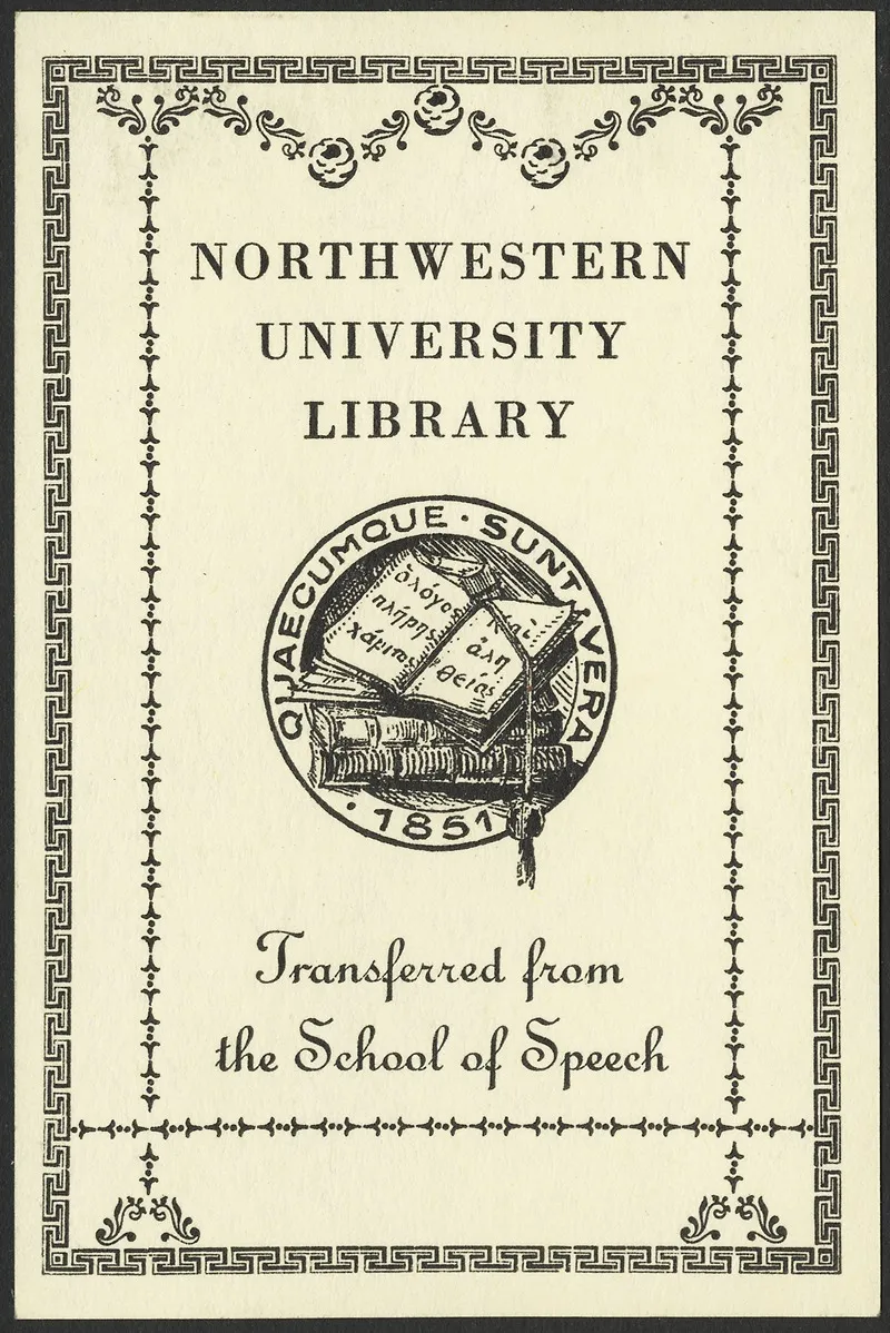 Northwestern University School Of Speech