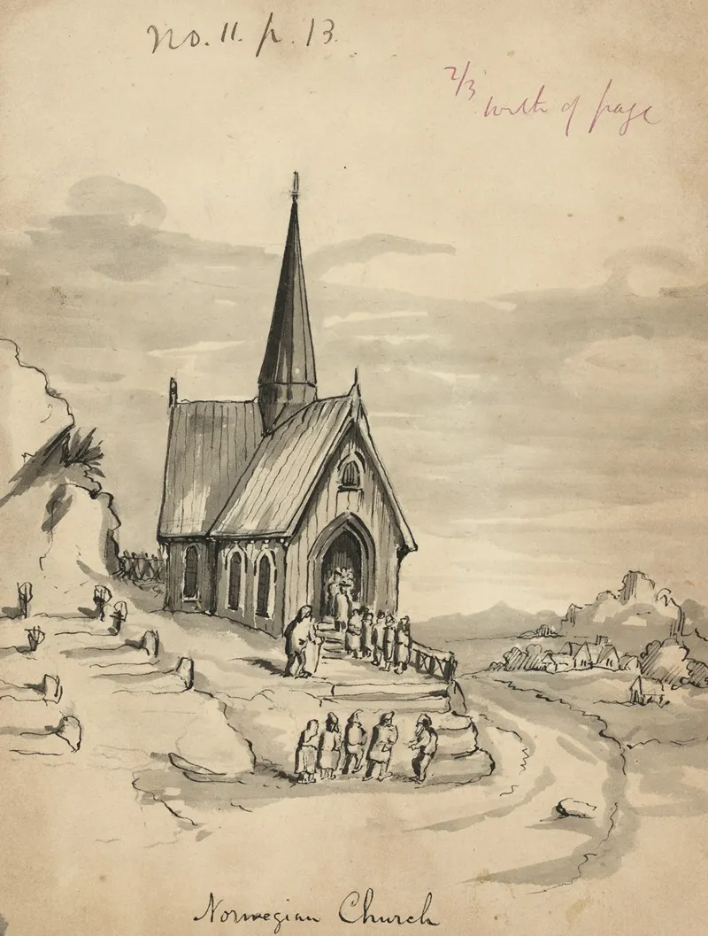 Norwegian Church by Bayard Taylor - Canvas Print