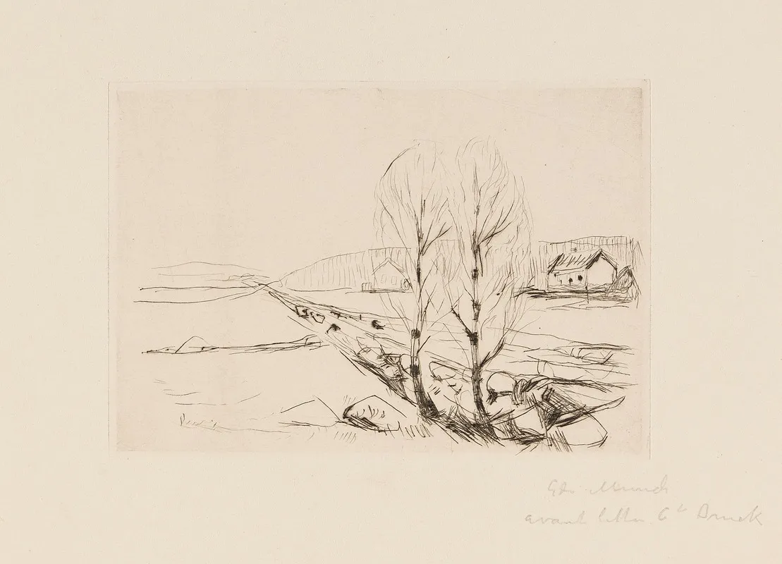 Norwegische Landschaft by Edvard Munch - Canvas Print