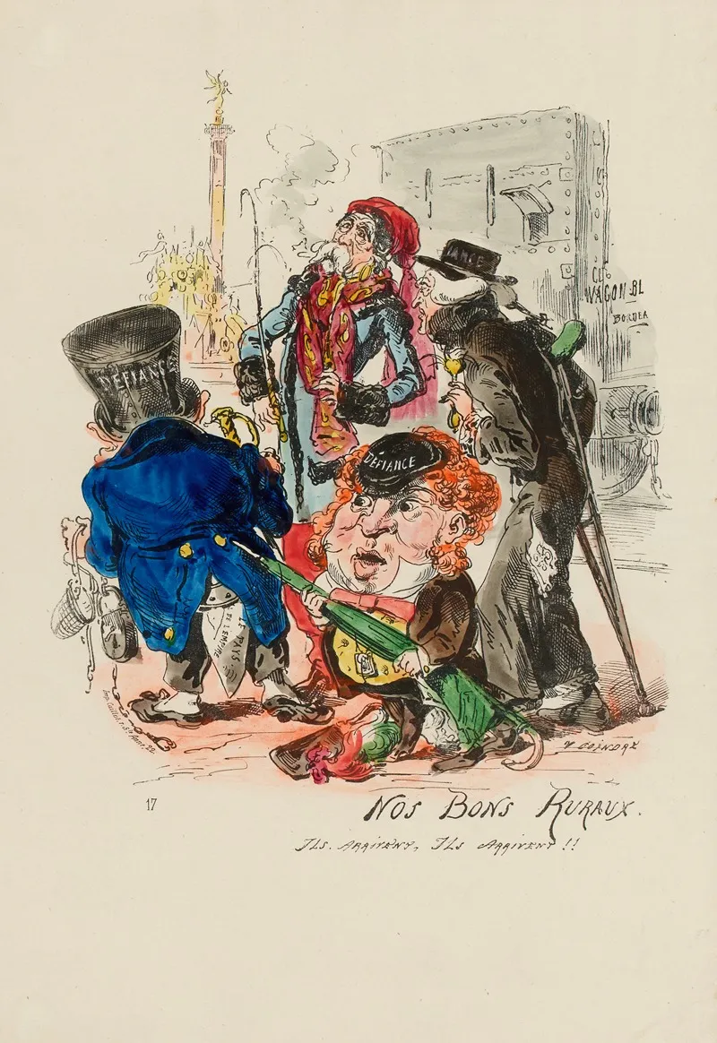 Nos Bons Rurauxils Arrivent Ils Arrivent by Victor Coindre - Canvas Print