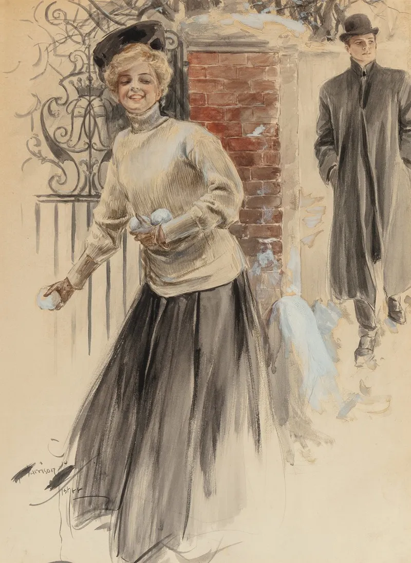 Not Yet But Soon by Harrison Fisher - Canvas Print