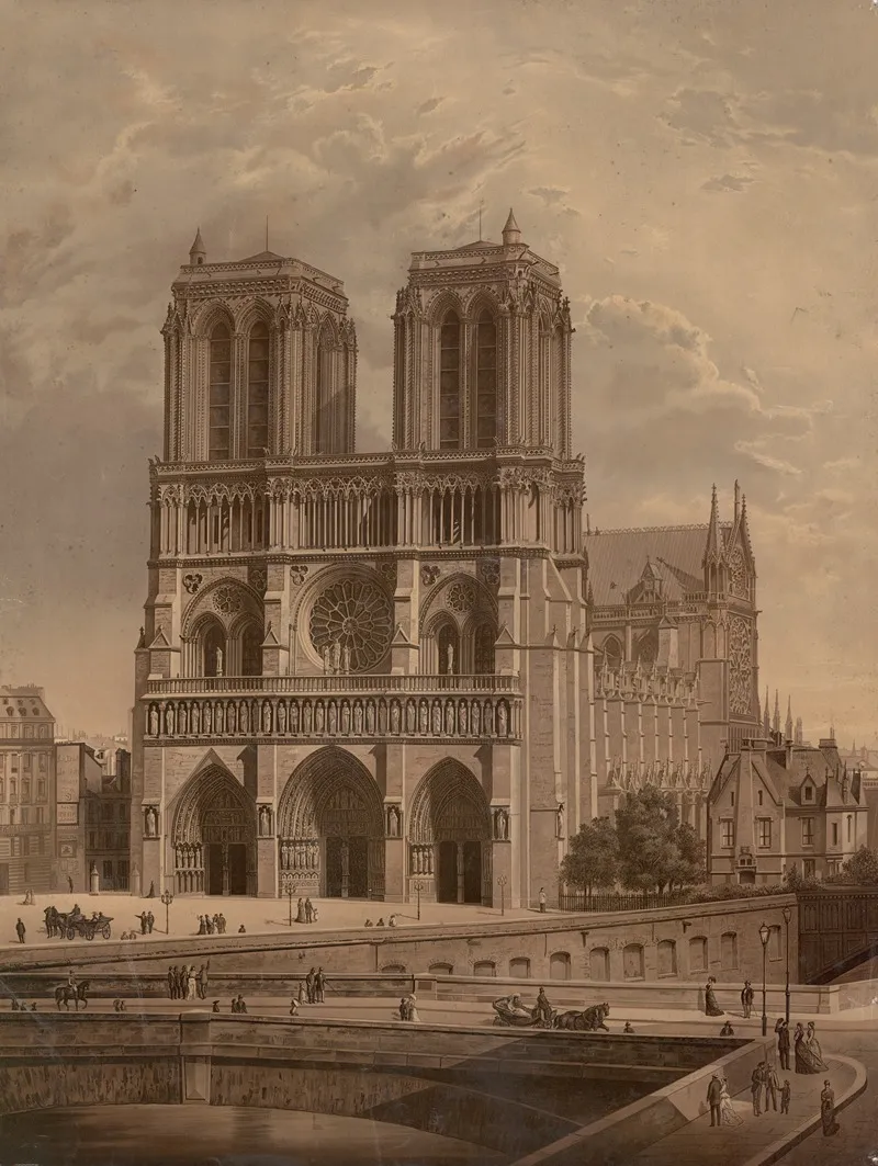 Notre Dame De Paris 14 by Josef Langl - Canvas Print