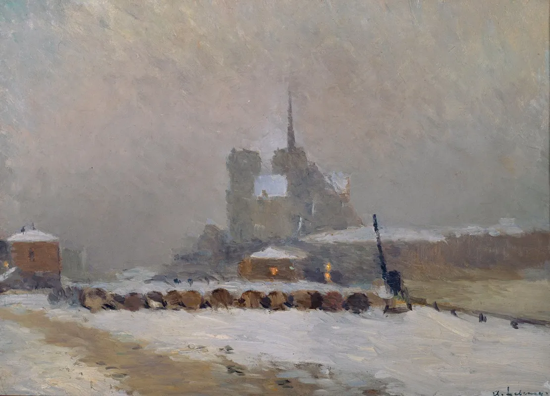 Notre Dame De Paris Effet De Neige Le Soir