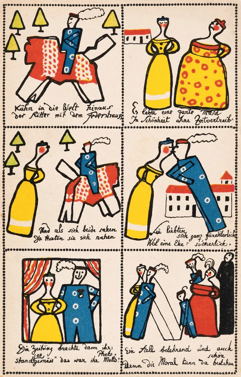 Nr 383 Geschichte Vom Kuhnen Ritter by Emil Orlik - Canvas Print