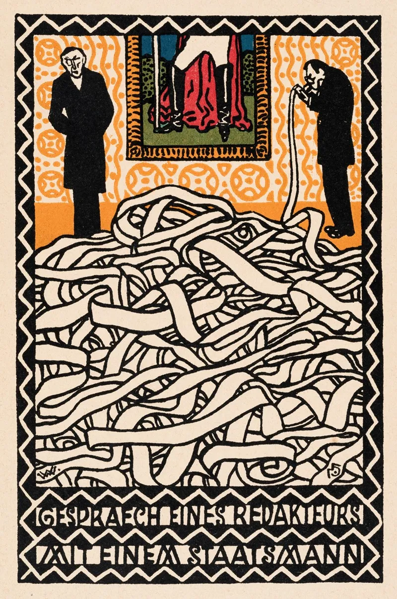 Nr 52 Gesprach Eines Redakteurs Mit Einem Staatsmann by Moriz Jung - Canvas Print