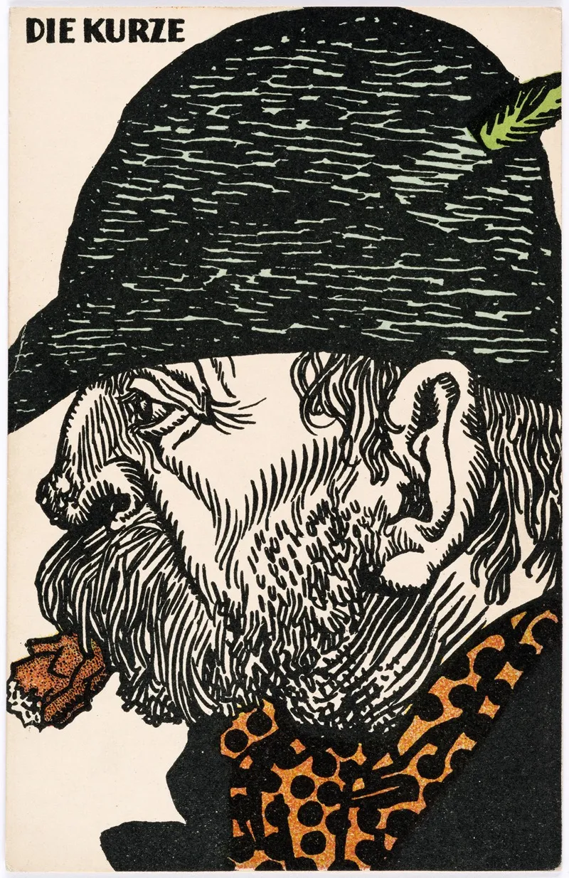 Nr 730 Die Kurze Zigarre by Moriz Jung - Canvas Print