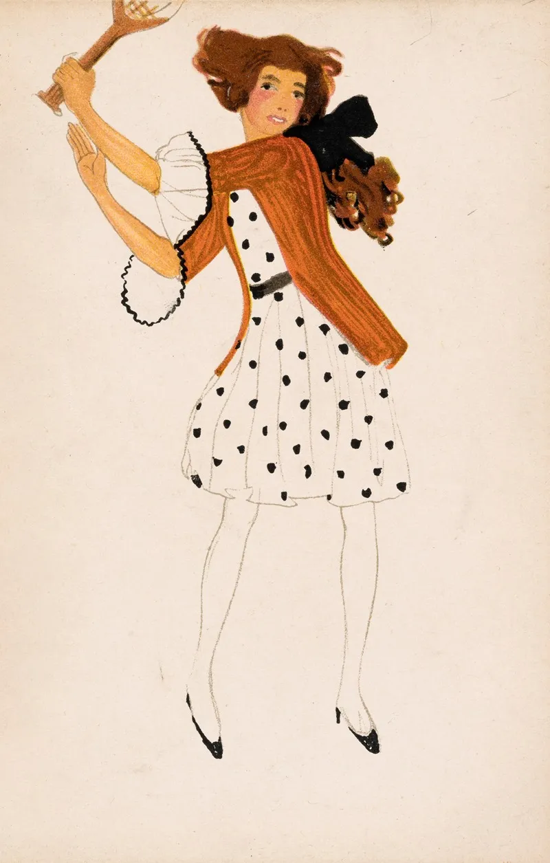 Nr 844 Madchen Mit Tennisschlager