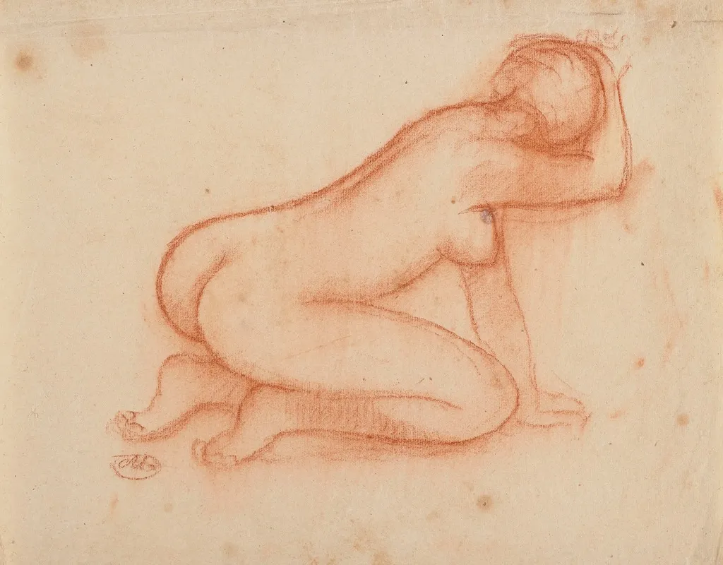 Nu Agenouille by Aristide Maillol - Canvas Print