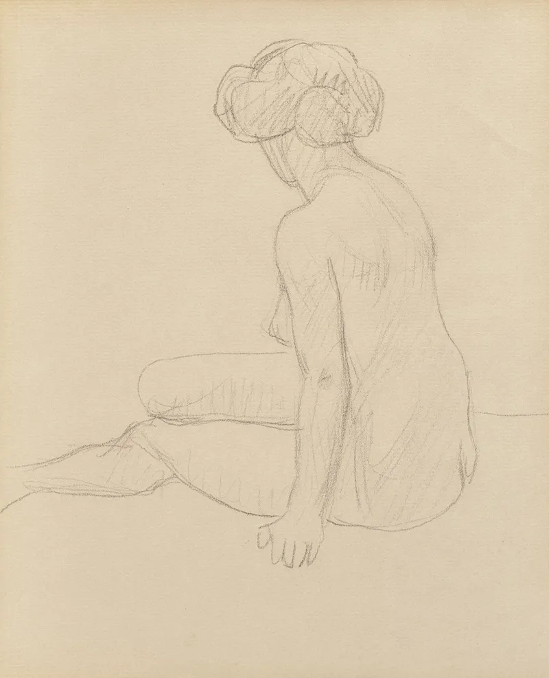 Nu Assis 16 by Félix Vallotton - Canvas Print