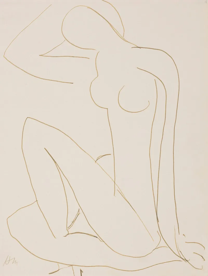 Nu Assis 9 by Henri Matisse - Canvas Print