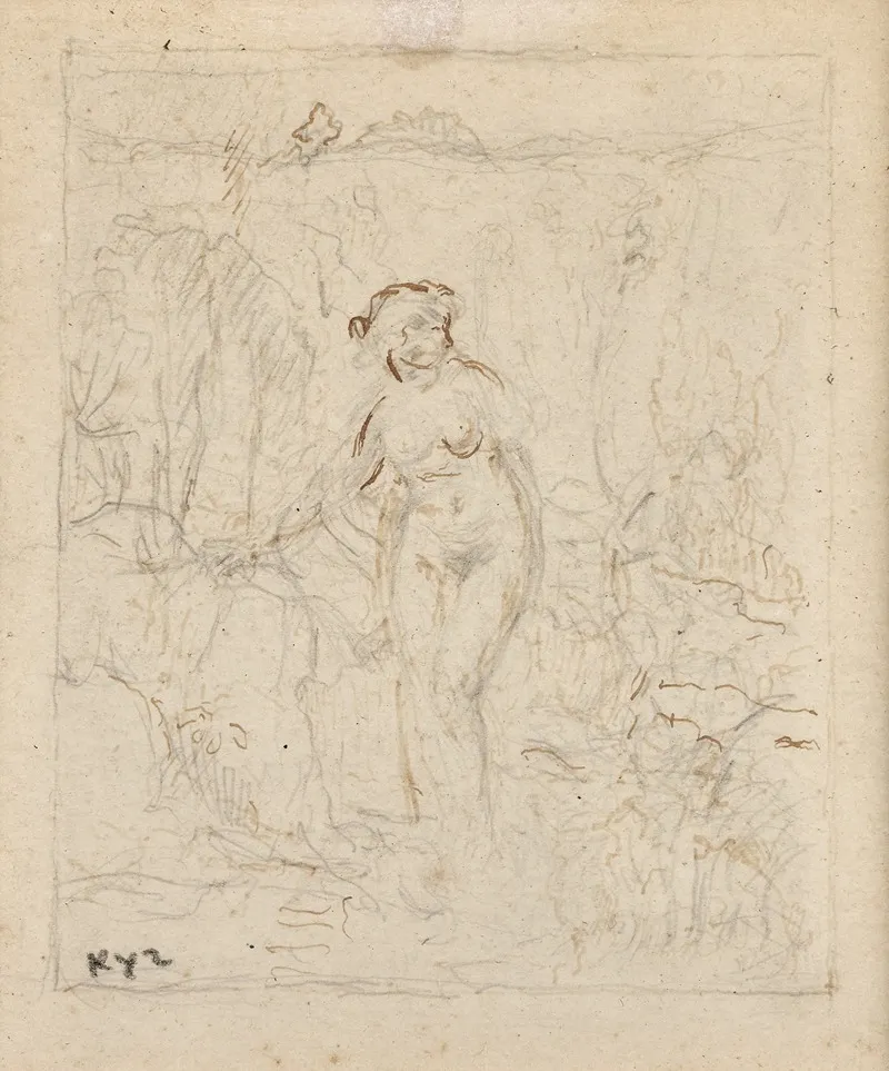 Nu Dans Un Paysage 2 by Ker-Xavier Roussel - Canvas Print