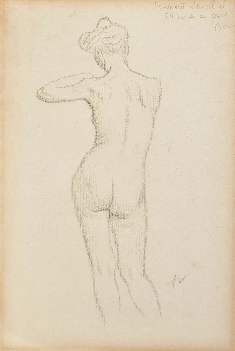 Nu De Dos 5 by Félix Vallotton - Canvas Print