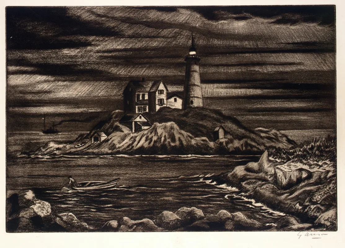 Nubbli Lighthouse by Emil Ganso - Canvas Print