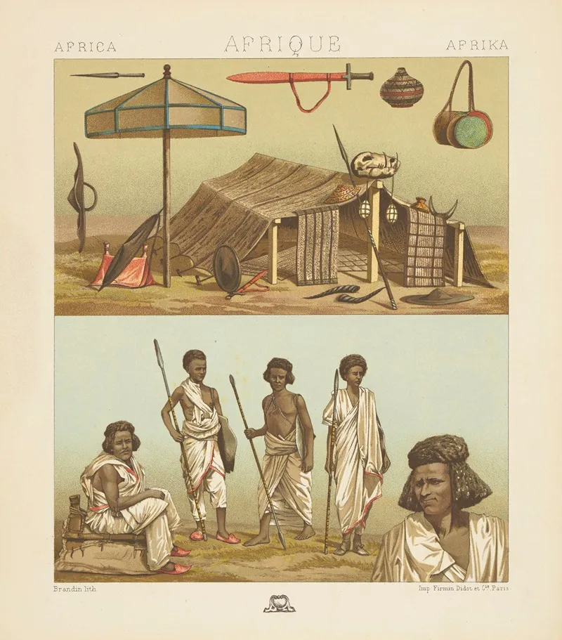 Nubiens Armes Et Ustensiles Leur Campement