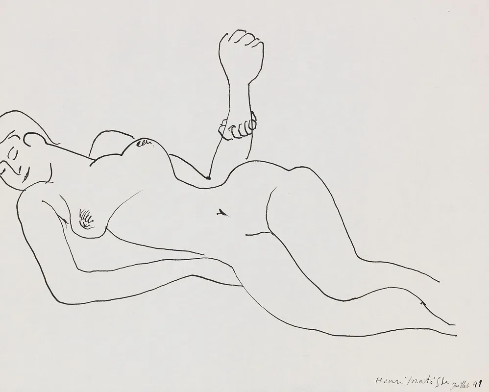 Nude 47 by Henri Matisse - Canvas Print