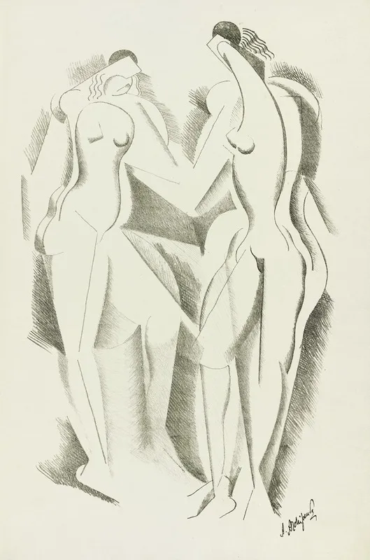 Nude 6 2 by After Auguste Rodin - Canvas Print