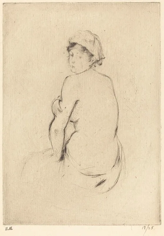 Nude 9 by Berthe Morisot - Canvas Print