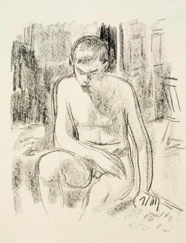 Nude Boy Seated