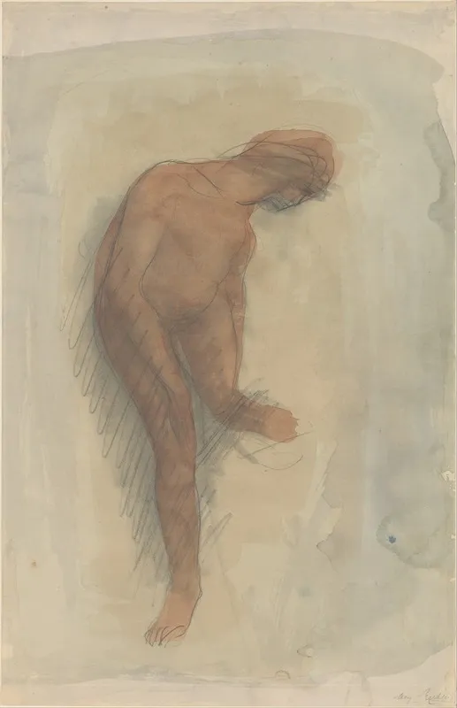 Nude Female Figure Holding Left Foot