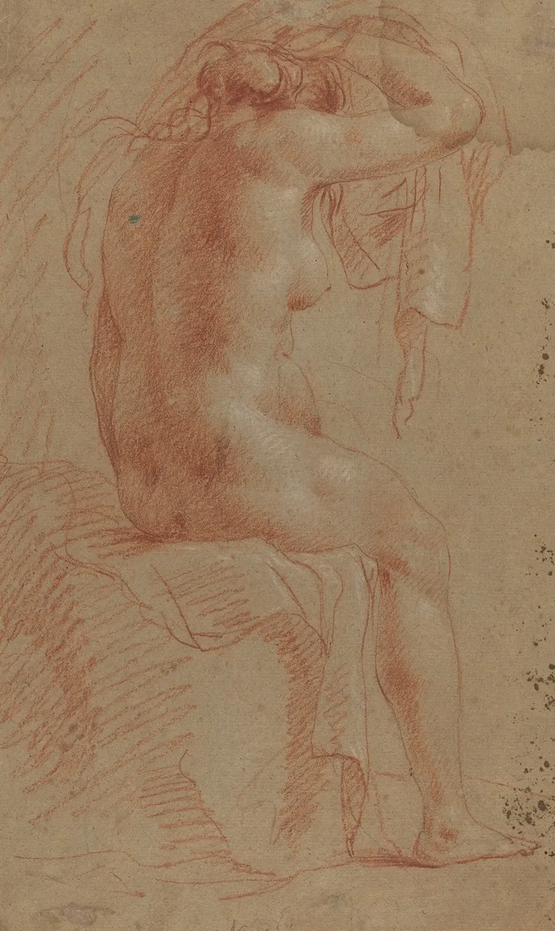 Nude Female Figure Verso
